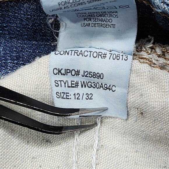 Calvin Klein Jeans Womens 12 Blue Mid Rise Slim Bootcut Stretch Denim Casual - Picture 11 of 16